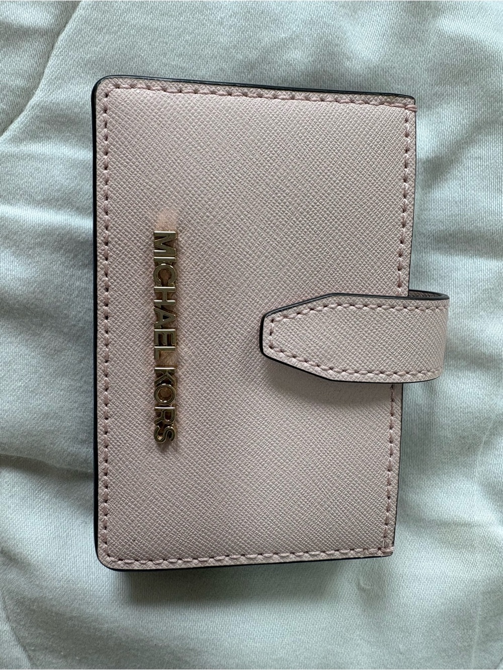 Michael Kors Blush Pink Saffiano Leather Card Holder Wallet